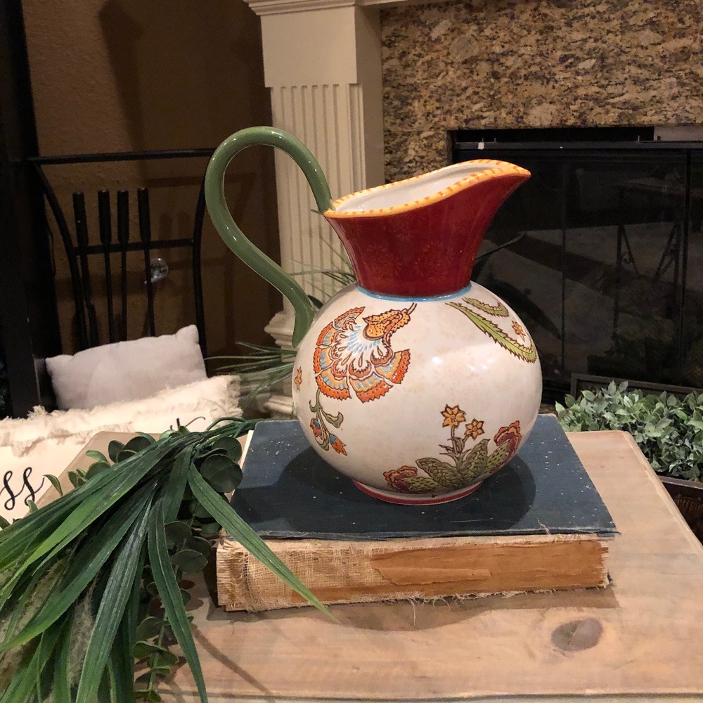 artistic accents Water Pitcher Fall Floral By Coastline Imports